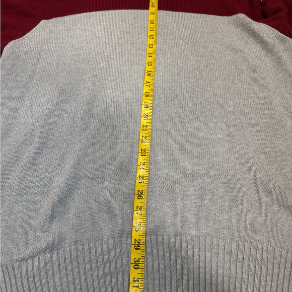 47 Brand Men's V-Neck Sweater - Red and Gray - Picture 8 of 9